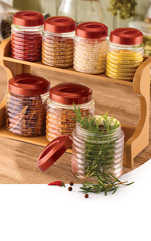 Jar set 7pcs two Rows